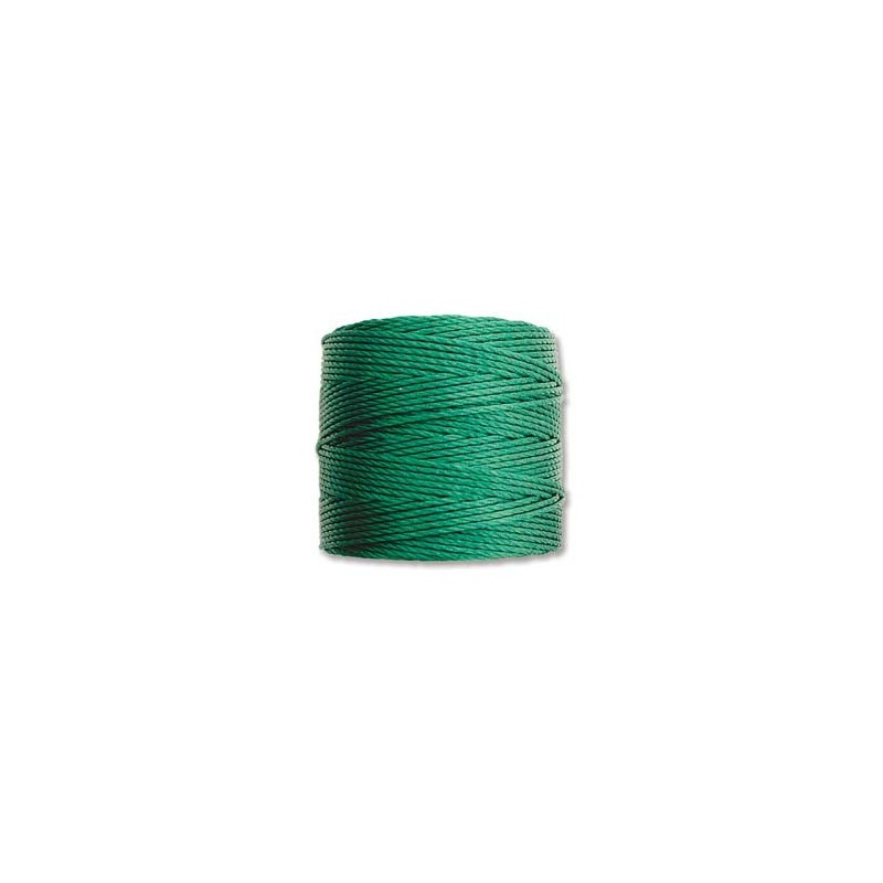 CORD, S-LON, 0.5MM, GREEN. SOLD PER ROLL  OF 77YD.
