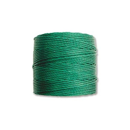 CORD, S-LON, 0.5MM, GREEN. SOLD PER ROLL  OF 77YD.