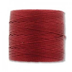 CORD, S-LON, 0.5MM, RED HOT. SOLD PER ROLL  OF 77YD.