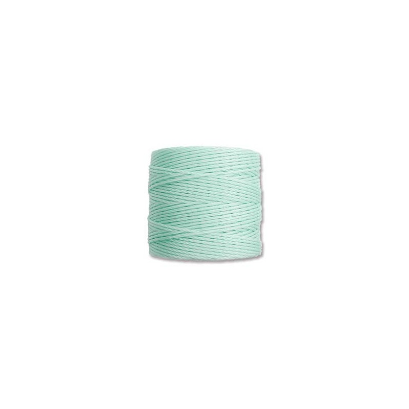 CORD, S-LON, 0.5MM, PASTEL MINT GREEN. SOLD PER ROLL  OF 77YD.