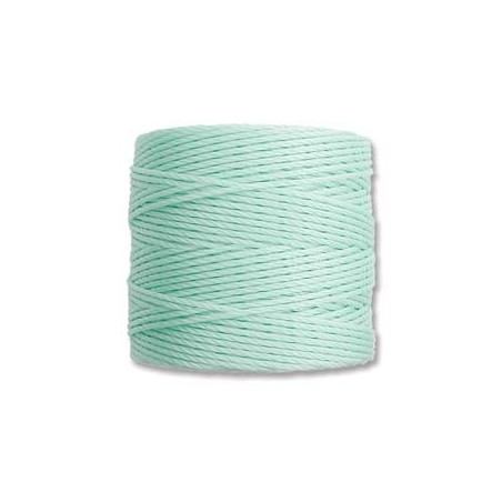 CORD, S-LON, 0.5MM, PASTEL MINT GREEN. SOLD PER ROLL  OF 77YD.