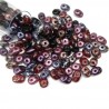 SUPERDUO, 2.5X5MM, PINOT NOIR. SOLD PER TUBE OF 10GM.