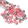 SUPERDUO, 2.5X5MM, PRETTY IN PINK. SOLD PER TUBE OF 10GM.
