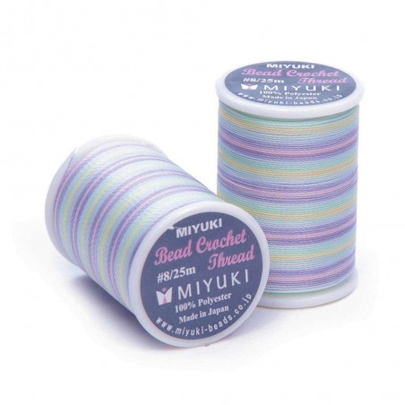 MIYUKI, CROCHET THREAD, SIZE 8 (0.45MM), SPRING FLOWER. SOLD PER SPOOL OF 25M.
