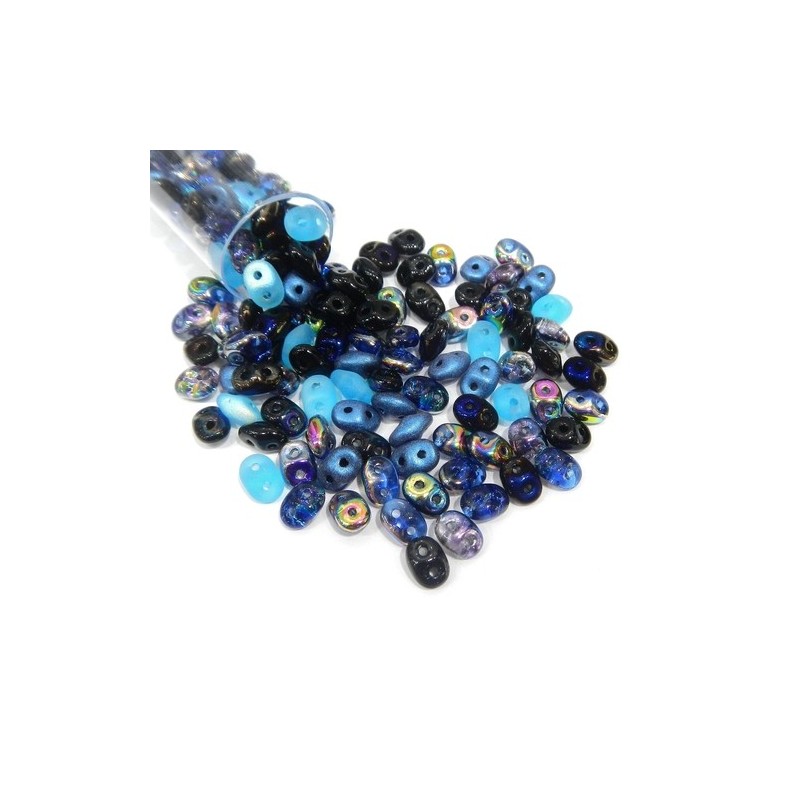 SUPERDUO, 2.5X5MM, MIDNIGHT. SOLD PER TUBE OF 10GM.