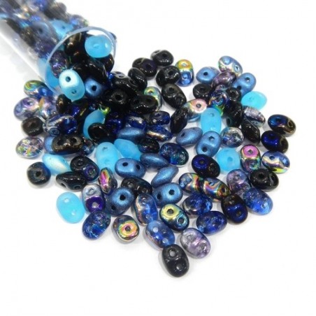 SUPERDUO, 2.5X5MM, MIDNIGHT. SOLD PER TUBE OF 10GM.