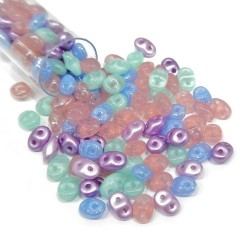 SUPERDUO, 2.5X5MM, BABY MIX. SOLD PER TUBE OF 10GM.