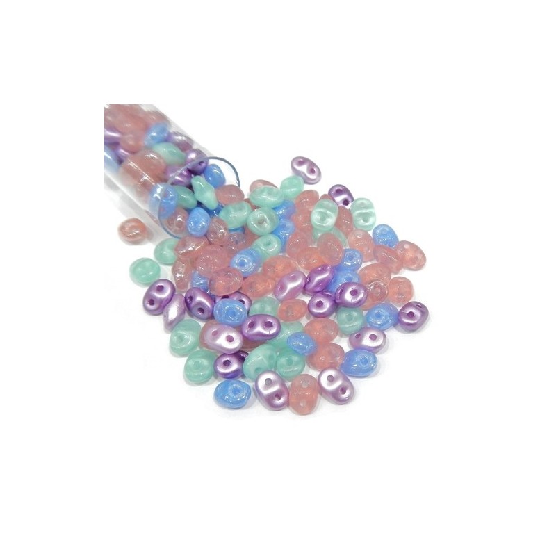 SUPERDUO, 2.5X5MM, BABY MIX. SOLD PER TUBE OF 10GM.