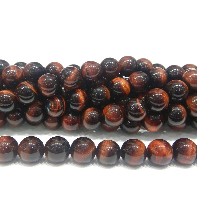 BEAD, 8MM, RED TIGEREYE, ROUND. SOLD PER STRAND OF 16 INCH.
