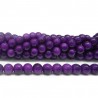 BEAD, GLASS PEARL, 8MM, ROUND, VIOLET, LEAD FREE. SOLD PER STRAND OF 16" (APPROX 52PC).