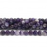 BEAD, 8MM, CHEVRON AMETHYST, ROUND. SOLD PER STRAND OF 16 INCH.