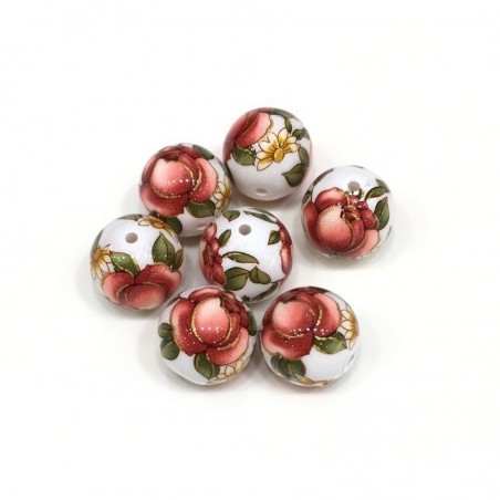 BEAD, TENSHA 12MM ROUND, BASE COLOR OPAQUE WHITE. SOLD PACK OF 10.