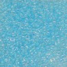 SEED BEAD, MIYUKI, 11/0 SKY BLUE-LINED CRYSTAL AB (RR278). SOLD PER PACK OF 10GM.