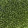 SEED BEAD, MIYUKI, 11/0 SILVERLINED OLIVE (RR26). SOLD PER PACK OF 10GM.