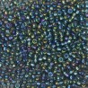 SEED BEAD, MIYUKI, 11/0 TRANSPARENT GREY AB (RR249). SOLD PER PACK OF 10GM.