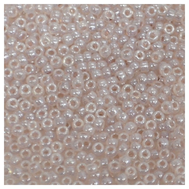 SEED BEAD, MIYUKI, 11/0 LIGHT MAUVE CEYLON (RR542). SOLD PER PACK OF 10GM.