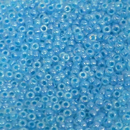 SEED BEAD, MIYUKI, 11/0 BLUE CEYLON (RR537). SOLD PER PACK OF 10GM.