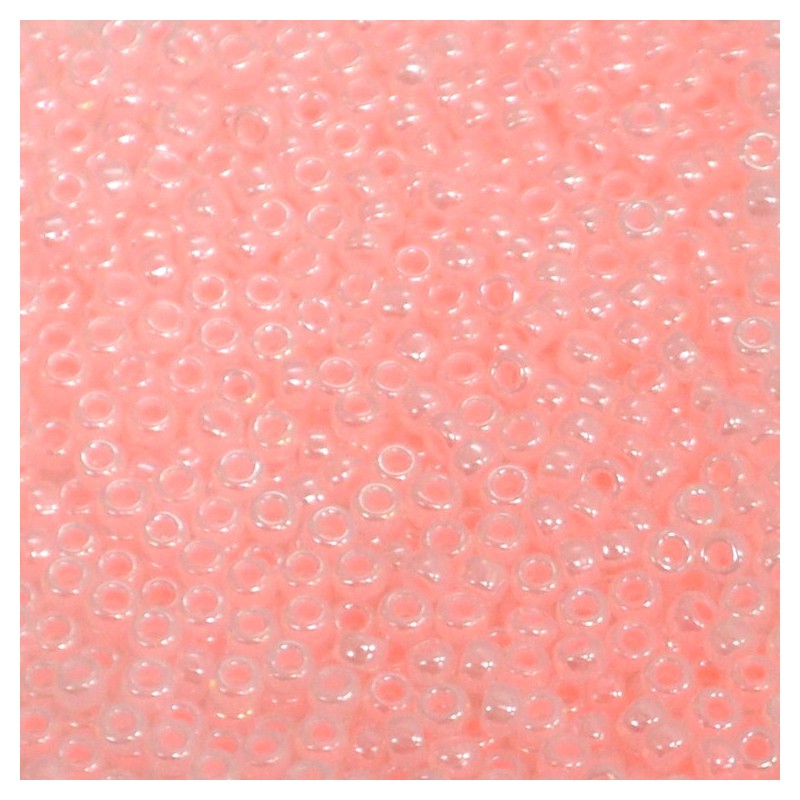 SEED BEAD, MIYUKI, 11/0 BABY PINK CEYLON (RR517). SOLD PER PACK OF 10GM.