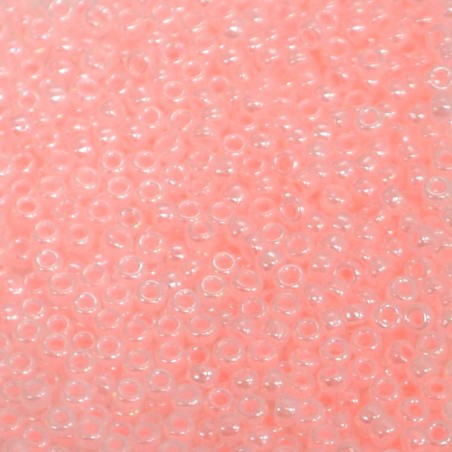SEED BEAD, MIYUKI, 11/0 BABY PINK CEYLON (RR517). SOLD PER PACK OF 10GM.