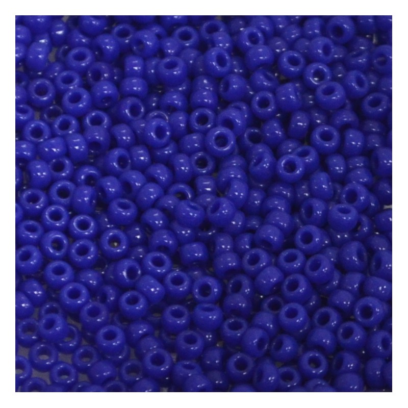 SEED BEAD, MIYUKI, 11/0 OPAQUE DARK BLUE (RR414). SOLD PER PACK OF 10GM.