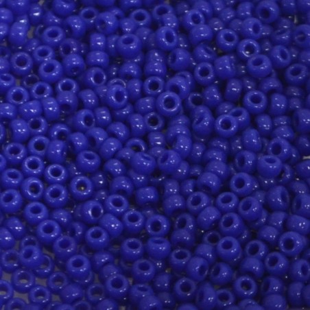 SEED BEAD, MIYUKI, 11/0 OPAQUE DARK BLUE (RR414). SOLD PER PACK OF 10GM.