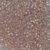 SEED BEAD, MIYUKI, 11/0 SILVERLINED LIGHT BLUSH AB (RR1023). SOLD PER PACK OF 10GM.