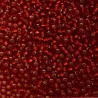 SEED BEAD, MIYUKI, 11/0 SILVERLINED RUBY (RR11). SOLD PER PACK OF 10GM.