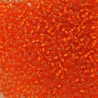 SEED BEAD, MIYUKI, 11/0 SILVERLINED TANGERINE (RR9). SOLD PER PACK OF 10GM.