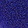 SEED BEAD, MIYUKI, 11/0 SILVERLINED DARK SAPPHIRE (RR20). SOLD PER PACK OF 10GM.