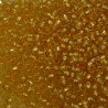 SEED BEAD, MIYUKI, 11/0 SILVERLINED DARK GOLD (RR4). SOLD PER PACK OF 10GM.