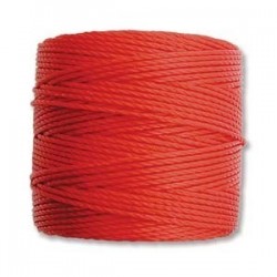 CORD, S-LON, 0.5MM, SHANGHAI RED. SOLD PER ROLL OF 77YD.