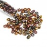 SUPERDUO, 2.5X5MM, CRYSTAL VITRAIL RAINBOW. SOLD PER TUBE OF 10GM.