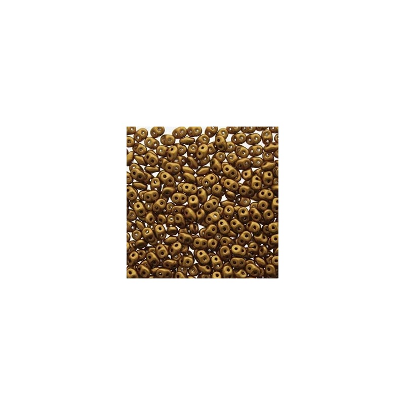 SUPERDUO, 2.5X5MM, CRYSTAL GOLDEN ROD. SOLD PER TUBE OF 10GM.
