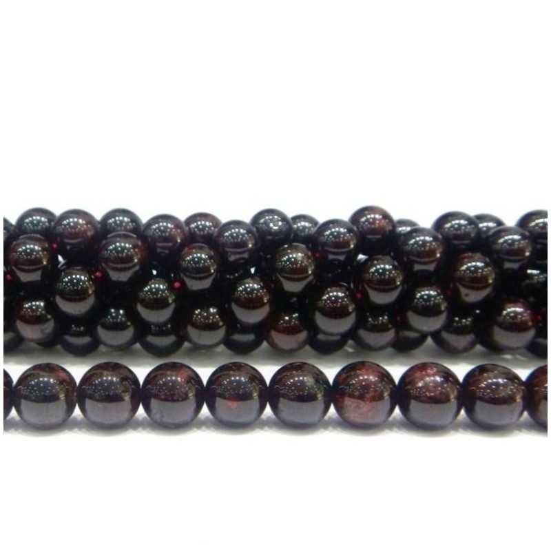 BEAD, 10MM, GARNET, RED, ROUND, GRADE AB. SOLD PER STRAND OF 16 INCH.