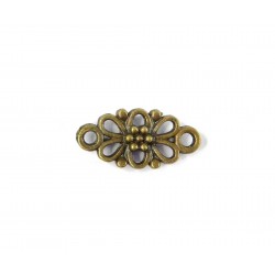 CONNECTOR, FLOWER, 8X16MM, ANTIQUE BRASS. SOLD PER PACK OF 20.