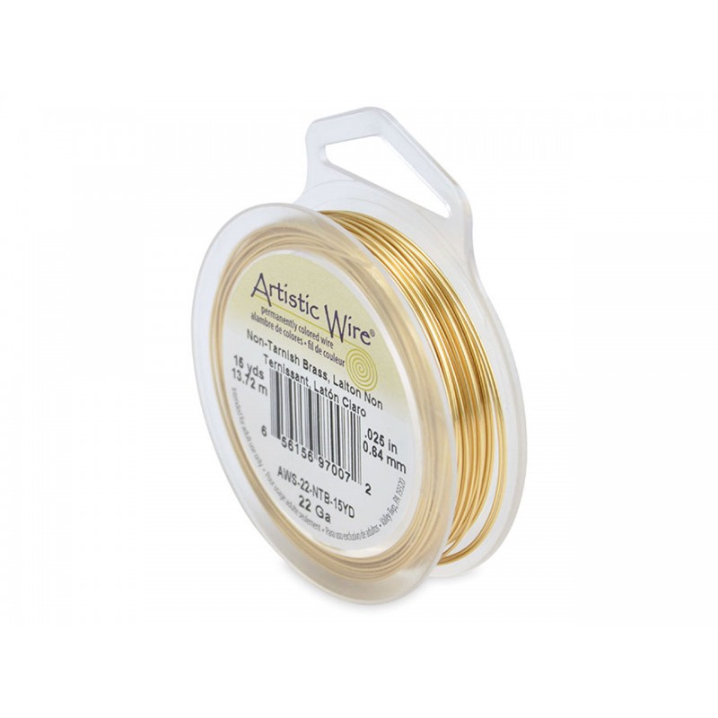 ARTISTIC WIRE, 22 GAUGE (0.64MM), GOLD COLOR. SOLD PER PACK OF 10YD.