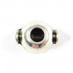 CONNECTOR, ROUND, 8MM, 3-WAY, ANTIQUE SILVER. SOLD PER PACK OF 8.