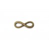 CONNECTOR, INFINITY, 6X23MM, ANTIQUE BRASS. SOLD PER PACK OF 10.
