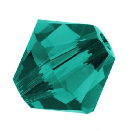BEAD, SWAROVSKI®, 5328 XILION BICONE, 4MM, BLUE ZIRCON (229). SOLD PER PACK OF 36.