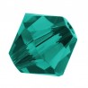 BEAD, SWAROVSKI®, 5328 XILION BICONE, 4MM, BLUE ZIRCON (229). SOLD PER PACK OF 36.