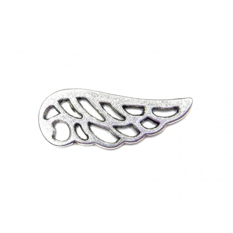 CONNECTOR, WING, 9X25MM, ANTIQUE SILVER. SOLD PER PACK OF 20.