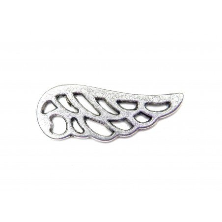 CONNECTOR, WING, 9X25MM, ANTIQUE SILVER. SOLD PER PACK OF 20.