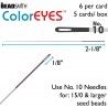 BEADING NEEDLE SIZE 10, COLOR EYES, 6PCS PER PACK