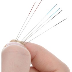 BEADING NEEDLE ASSORTED SIZES, COLOR EYES, 6PCS PER PACK