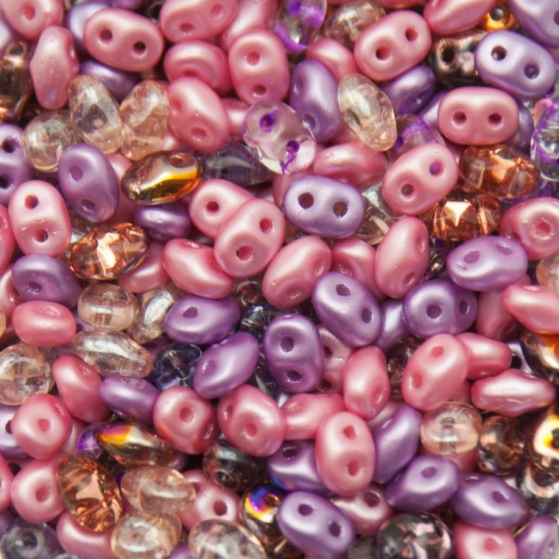 SUPERDUO, 2.5X5MM, LITTLE PRINCESS. SOLD PER TUBE OF 10GM.