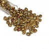 SUPERDUO, 2.5X5MM, CRYSTAL GOLD RAINBOW. SOLD PER TUBE OF 10GM.