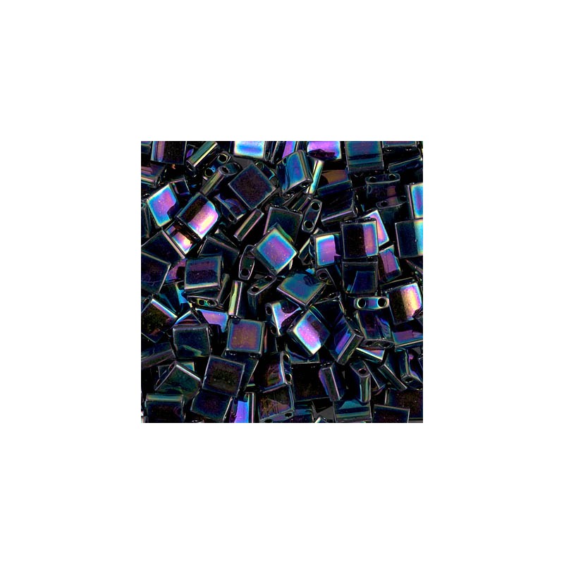 TILA BEAD 5MMX5MM, MEDIUM BLUE IRIS (TL455), 5GM PER PACK.