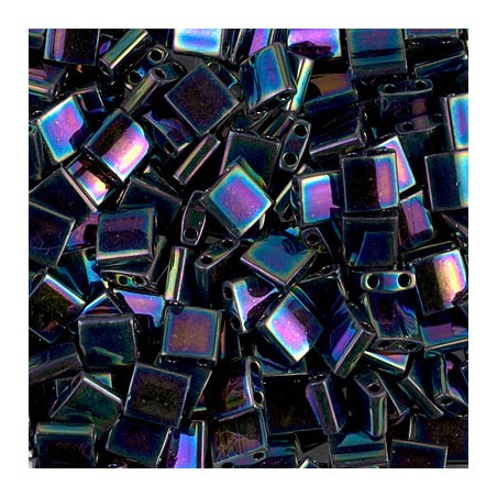 TILA BEAD 5MMX5MM, MEDIUM BLUE IRIS (TL455), 5GM PER PACK.