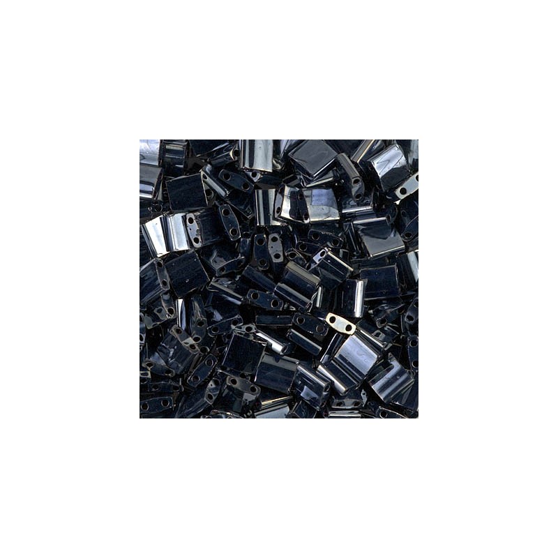 TILA BEAD 5MMX5MM, LIGHT GUNMETAL (TL464), 5GM PER PACK.