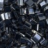 TILA BEAD 5MMX5MM, LIGHT GUNMETAL (TL464), 5GM PER PACK.